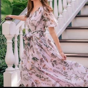 Gal Meets Glam Phoebe Lavender Maxi Dress